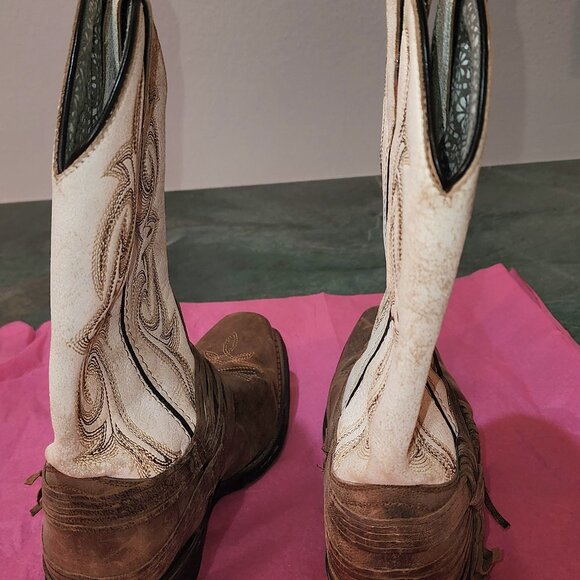 Womens Laredo Myra Cowboy Western Boots distressed size 8M - Picture 4 of 6